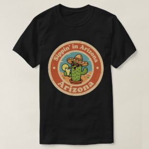 Funny Vintage Arizona Sippin Cactus T-Shirt