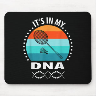 Funny Vintage Badminton Shuttle Badminton Player S Mouse Pad