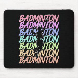 Funny Vintage Badminton Shuttle Badminton Player S Mouse Pad