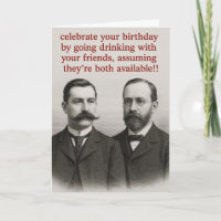 Funny vintage birthday card