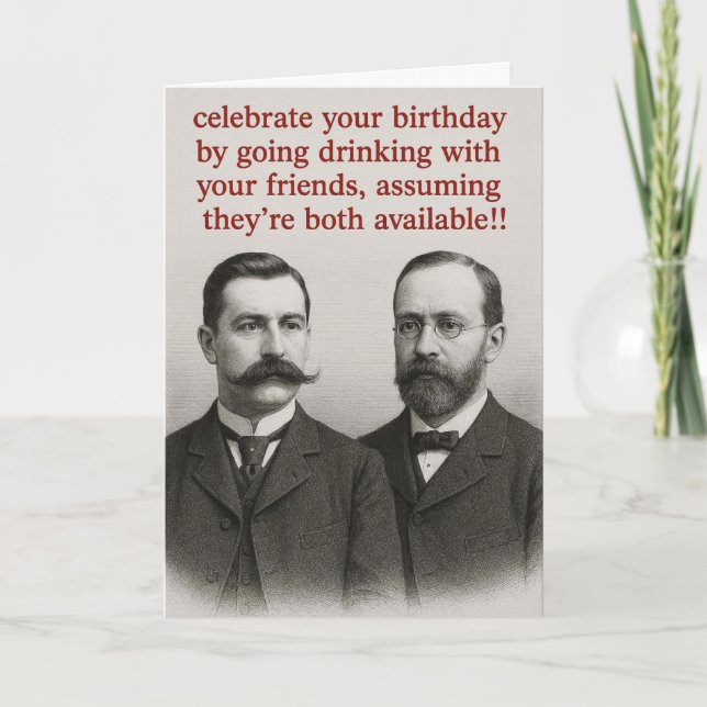 Funny vintage birthday card  (Front)