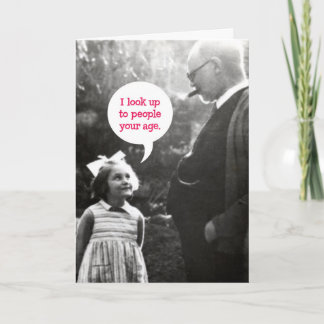 Funny Vintage Birthday Card for Older Man