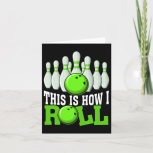 Funny Vintage Bowling Team Bowler Bowling Lover Bo Card