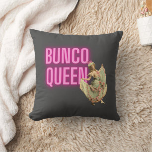 Funny Vintage Bunco Queen Cushion