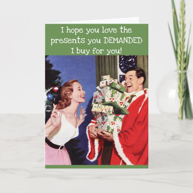 Funny Vintage Christmas Card (Front)