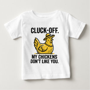 Funny Vintage Cluk Off Chicken Lover Minimalist Baby T-Shirt