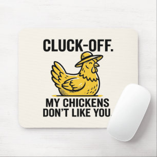 Funny Vintage Cluk Off Chicken Lover Minimalist Mouse Pad