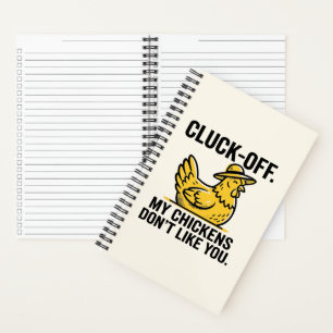 Funny Vintage Cluk Off Chicken Lover Minimalist Notebook