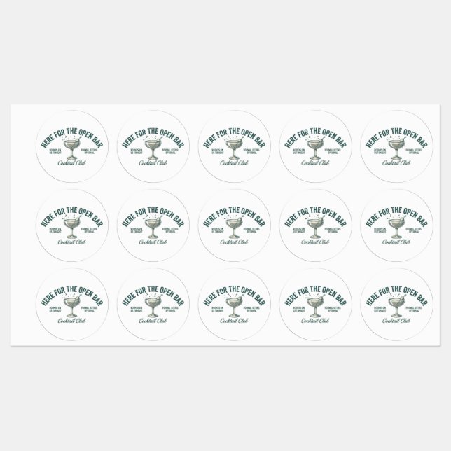 Funny Vintage Cocktail Party Design (Sheet)