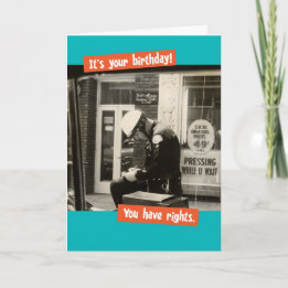 Funny Vintage Cop Birthday Rights Card