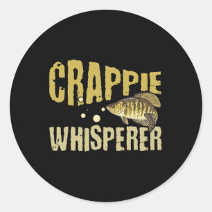 Funny Vintage Crappie Whisperer Fishing  Classic Round Sticker