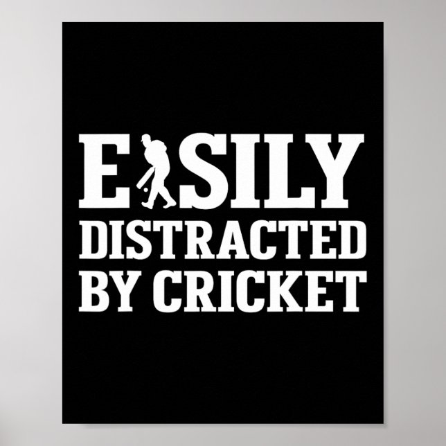 Funny Vintage Cricket Player 1  Poster (Front)