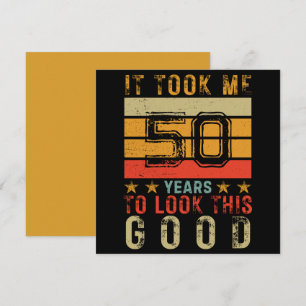 Funny vintage custom 50th number birthday for men