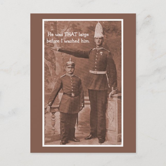 Funny vintage customisable military postcard (Front)