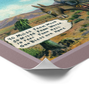 Funny Vintage Desert Poster