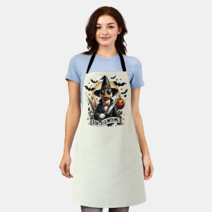 Funny Vintage Don't Duck with Me Halloween Apron