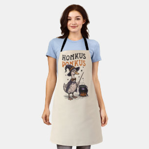 Funny Vintage Duck Wizard Halloween Apron