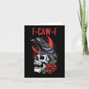 Funny Vintage F-caw-f Black Bird Crow Humour Card