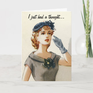 Funny vintage fashion greeting card