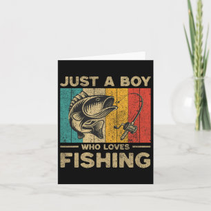 Funny Vintage Fishing Jokes Boys Fisherman B Fish Card