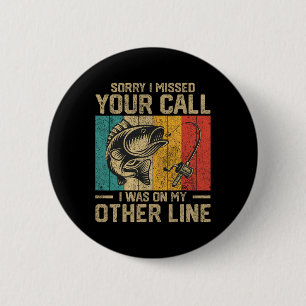 Funny Vintage Fishing Jokes Womens Mens Fisherman  6 Cm Round Badge