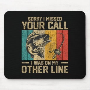 Funny Vintage Fishing Jokes Womens Mens Fisherman  Mouse Pad