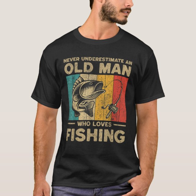 Funny Vintage Fishing Jokes Womens Mens Fisherman  T-Shirt (Front)