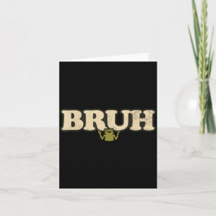 Funny Vintage Frog Attitude Meme - Bruh Frog  Card