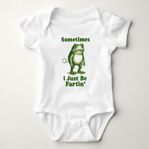 Funny Vintage Frog Baby Bodysuit