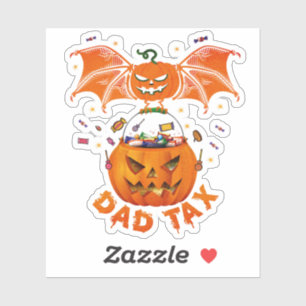 Funny vintage Ghost Pumpkin Halloween dad tax