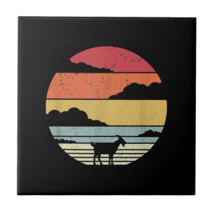 Funny Vintage Goat Gift Ceramic Tile