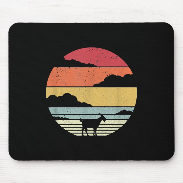 Funny Vintage Goat Gift Mouse Pad (Front)