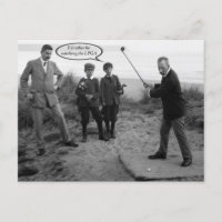 Funny Vintage Golf Postcard