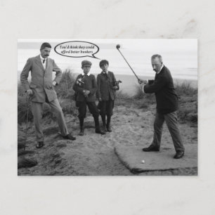 Funny Vintage Golf Postcard