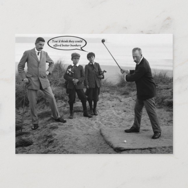 Funny Vintage Golf Postcard (Front)