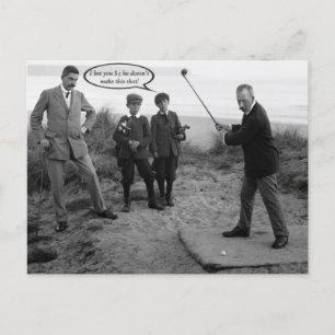 Funny Vintage Golf Postcard