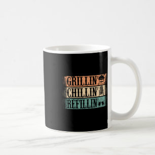 Funny Vintage Grill Dad - Grilling Chilling Refill Coffee Mug