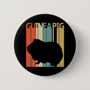 Funny Vintage Guinea Pig 6 Cm Round Badge