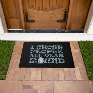 Funny Vintage Halloween saying Doormat