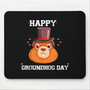 Funny Vintage Happy Groundhog Day 2024 Celebrate H Mouse Pad