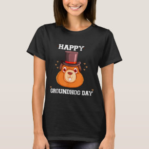 Funny Vintage Happy Groundhog Day 2024 Celebrate H T-Shirt