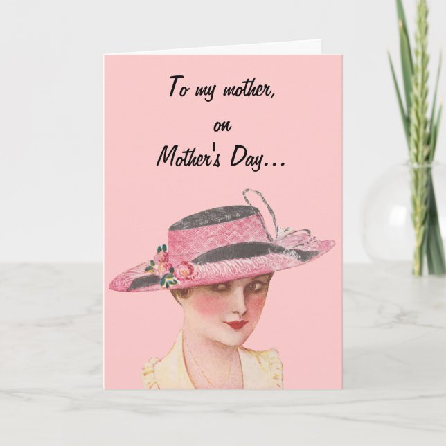 Funny Vintage Happy Mother's Day Card (Front)