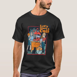 Funny Vintage Horror Lets Start a Cult T-Shirt