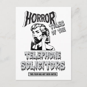 Funny Vintage Horror Movie Postcard