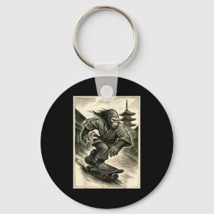 Funny Vintage Japanese Ukiyo-e Art Graphic Tee Ska Key Ring