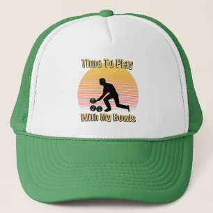 Funny Vintage Lawn Bowls Play Time, Truckers Hat