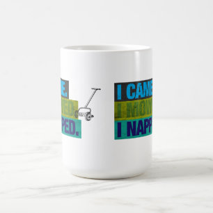 Funny vintage lawn mower mowing dad joke honey do  coffee mug