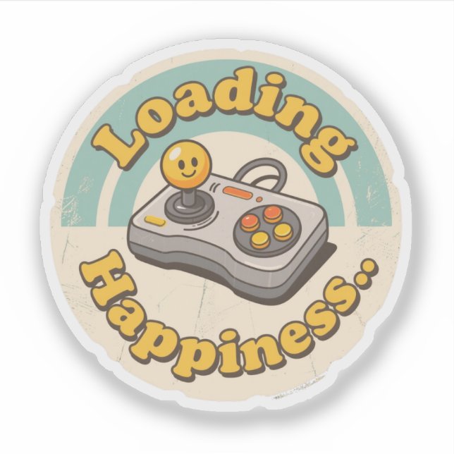 Funny Vintage Loading Happiness Retro Design (Front)