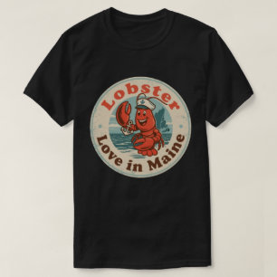 Funny Vintage Maine Lobster Sailor Hat Retro T-Shirt
