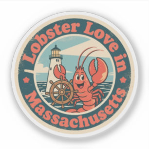Funny Vintage Massachusetts Lobster Lighthouse 